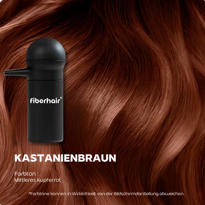 Fiberhair® Haarpuder Spray Kastanienbraun – natürliche Dichte für alle Haartypen; bleibt sicher am Platz