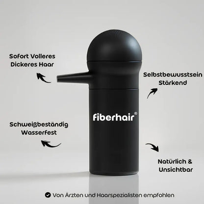 Fiberhair® Haarpuder Spray mit Kératin für sofortige Haardichte und Volumen. Effektive Abdeckung von dünner werdenden Stellen in weniger als 10 Sekunden für ein natürliches Finish. Langanhaltende Wirkung für Männer und Frauen.