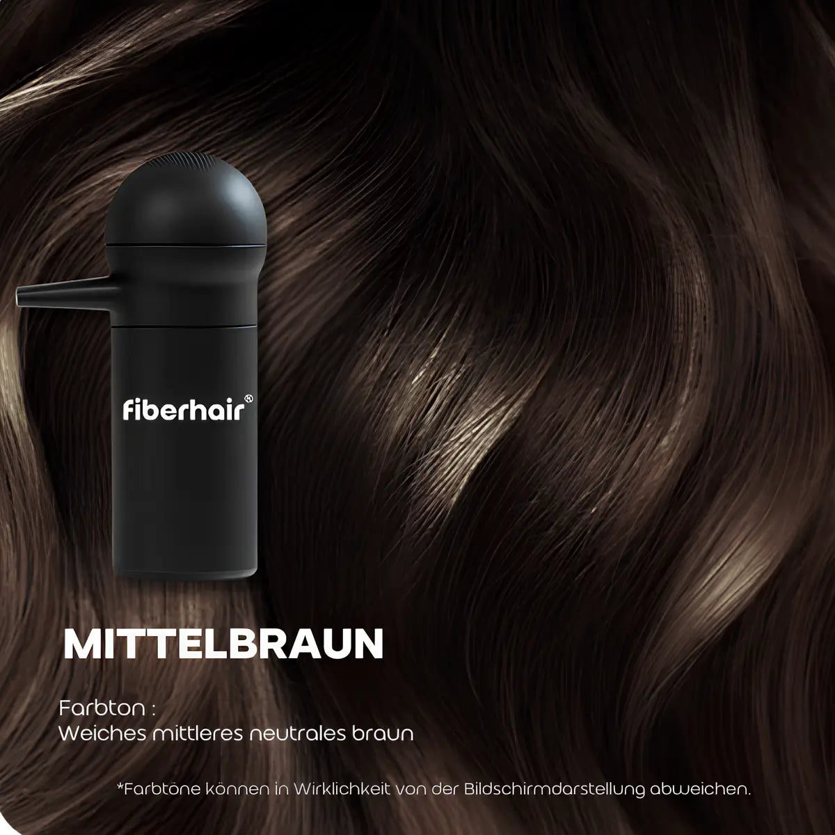 Fiberhair® Haarpuder Spray Mittelbraun – sofortige Abdeckung & Verdichtung; wasserfest, natürlich wirkender Effekt.