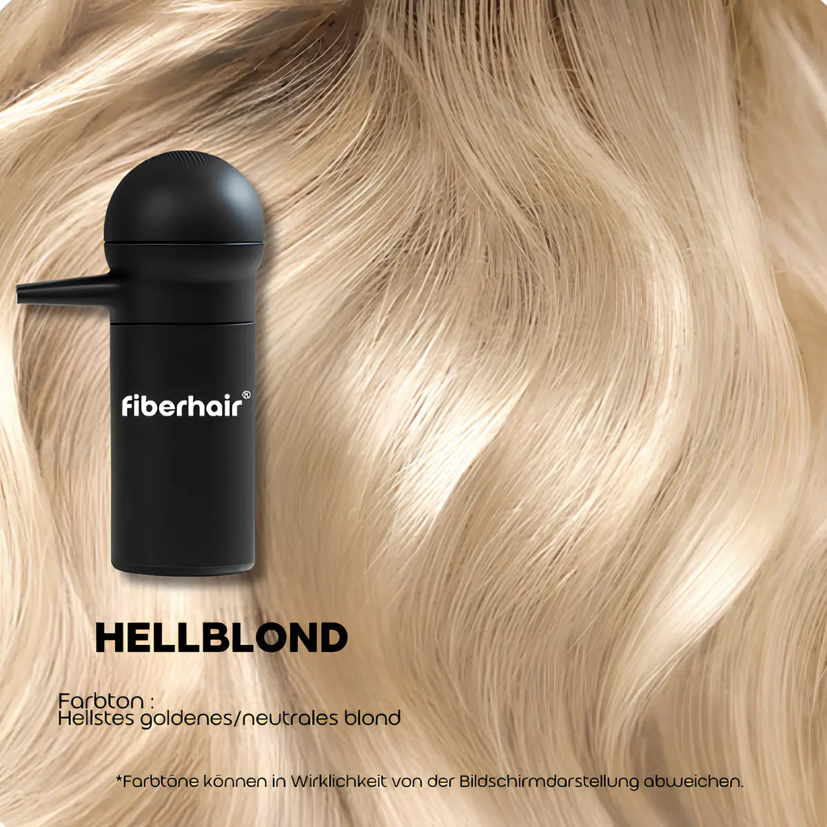 FiberHair Haarpuder‑Spray Hellblond – Ansatzvolumen, natürliches Finish