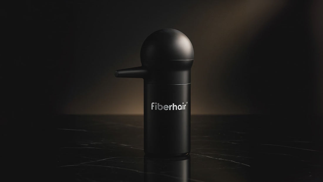 Produktpräsentation: Fiberhair® Haarpuder Spray – einfache, klare Darstellung des Produkts.